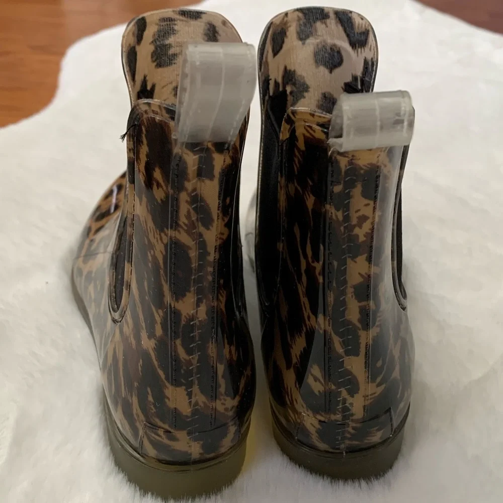 J. Crew Leopard Print Chelsea Rain Bootie - Picture 5 of 14
